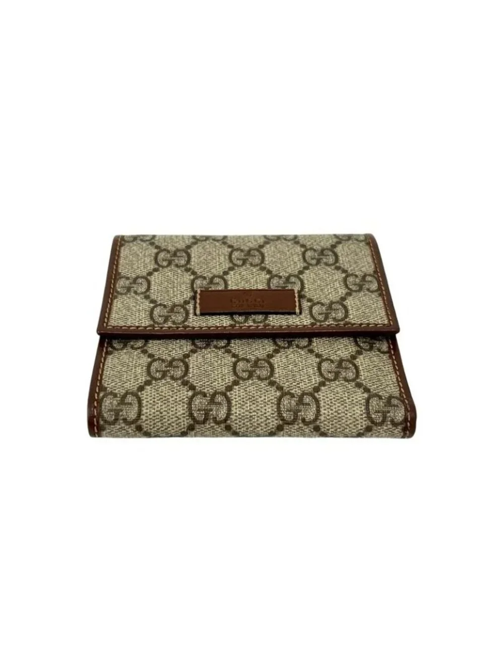 ★SOLD★ Gucci GG Supreme Leather Trifold Wallet Mini Coin Case Card Brown - Picture 6 of 10
